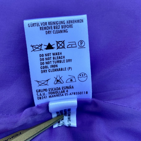 Designer Escada Virgin Wool Lavender Light Jacket  Blazer Office Outfit - Picture 12 of 12